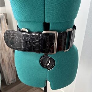 The Limited Black Synthetic Leather Belt